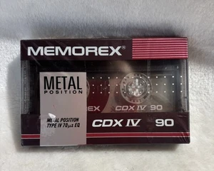 Memorex CDX IV 90 Metal Audio Cassette Blank Tape Sealed Made in Korea Type IV - Bild 1 von 2
