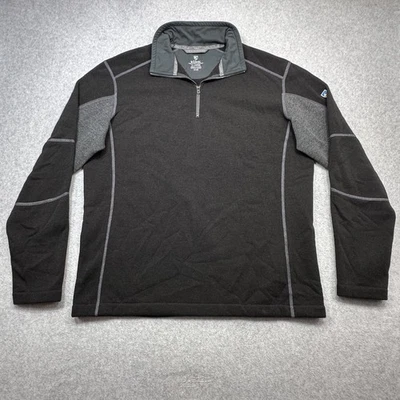 Pullover Kuhl Revel 1/4 Cremallera Para Hombres XL Negro Gris Vellón Exterior Senderismo Escalada Foto 1 de 4