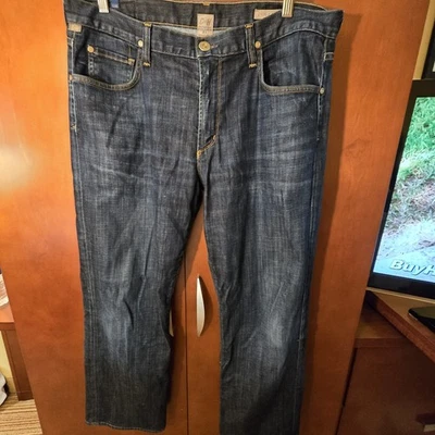 Citizens of Humanity Jeans Mens 36x29 Blue Evans Relaxed Fit Dark Denim USA Made - Image 1 of 4