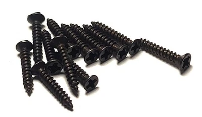 Squier Modders 12 tornillos de montaje de anillo de pastilla Humbucker de cuello negro (corto) Foto 1 de 4