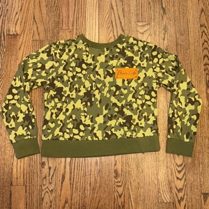 Orangetheory Camouflage Cropped Sweater Women’s Size XS - Picture 1 of 16