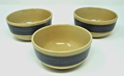 Juego de tres cuencos Gibson Designs Retreat azul 4" Foto 1 de 4