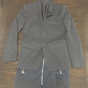 Juun.j Designer Men’s Wool coat size 46 Black Made In Korea Zippers Black - Picture 1 of 12
