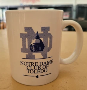 VTG 1993 Notre Dame Fighting Irish Football Schedule Coffee Mug Cup Toledo OH - Picture 1 of 2