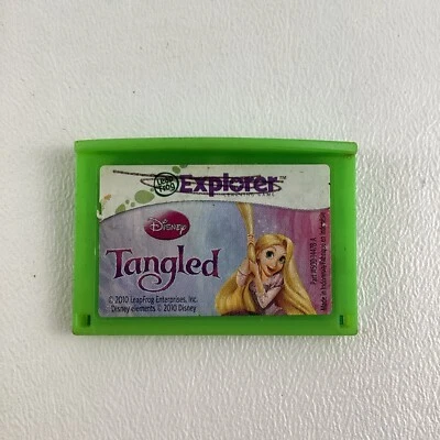Leap Frog Explorer Game Cartridge Disney Tangled Rapunzel Learning game 2010  - Image 1 of 4