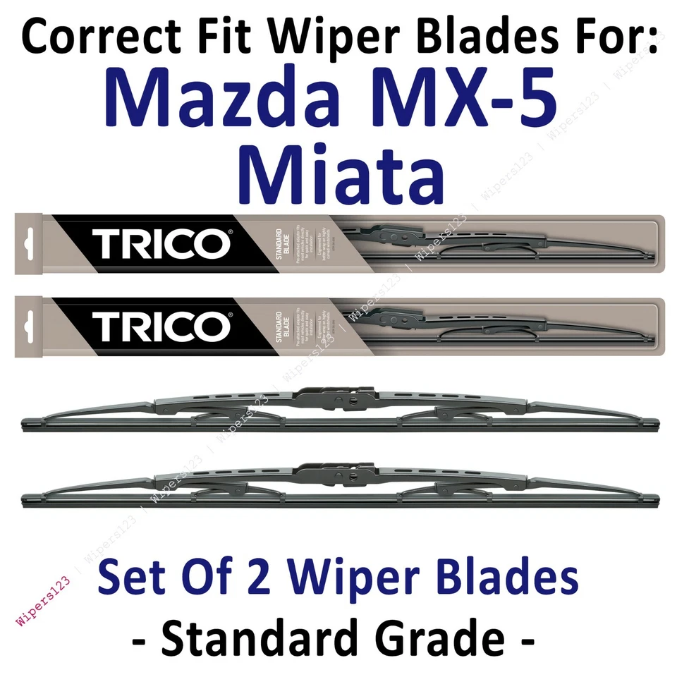 Paquete de 2 escobillas limpiaparabrisas estándar - aptas para Mazda MX-5 Miata 1990-2015 - 30180x2 Foto 1 de 1