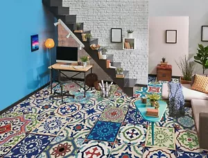 3D Color Pattern 56RAI45 Floor WallPaper Murals Wall Print Decal AJ WALL Fay - Picture 1 of 5