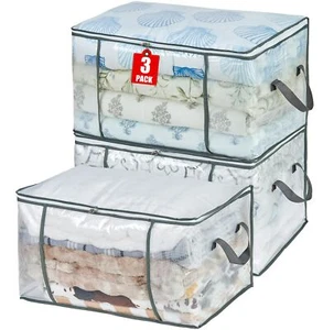 80l Clear Large Storage Bag Clothes Storage Containers For Organizing Closet Bed - Picture 1 of 7