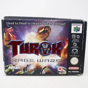 VINTAGE 1999 NINTENDO 64 N64 TUROK RAGE WARS CARTRIDGE VIDEO GAME PAL BOXED - Picture 1 of 10