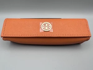 Tory Burch Orange Magnetic Slim Small Eyeglasses Case/ Holder - Picture 1 of 9