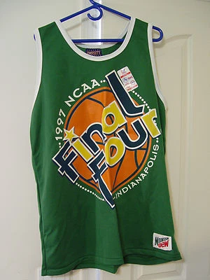 Camiseta deportiva promocional Mountain Dew 1997 NCAA Final Four nunca usada talla XL bolsa original Foto 1 de 4