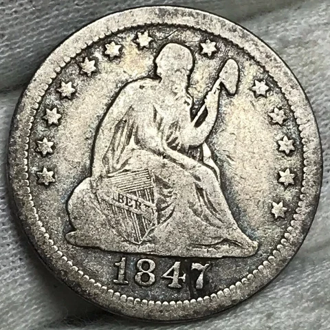 1847-O Seated Liberty Quarter FINE** FULL LIBERTY**KEY DATE**$$$$ From Here!!! Cover