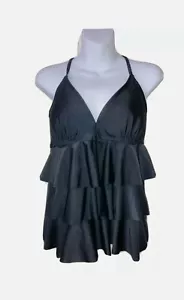 Catalina Women's Tankini Top Layered Front Adjustable Strappy Back Size 4-6 - Picture 1 of 5