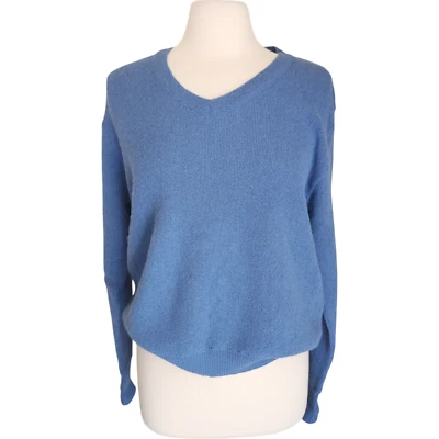 Suéter Peruvian Connection 100% Alpaca Talla M Manga Larga Cuello en V Perú Lana Azul Foto 1 de 4