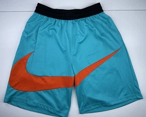 Pantalones Cortos Nike Big Swoosh Para Hombre Talla Grande L Negro/Verde azulado/Naranja - Imagen 1 de 7