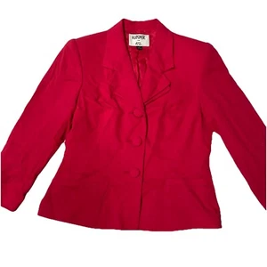 Kasper Size 8 Women’s Bright Pink Blazer Button Down Cordoroy - Picture 1 of 6