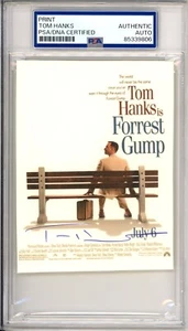SIGNED Tom Hanks Forrest Gump Movie Poster Print PSA DNA COA Autographed Picture - Picture 1 of 2