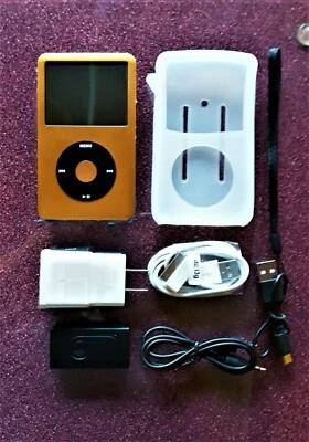 512GB SD APPLE IPOD CLASSIC 6TA GENERACIÓN DORADO NEGRO! ROCKBOX! DELANTERO DE METAL + BONIFICACIÓN GRATIS Foto 1 de 4