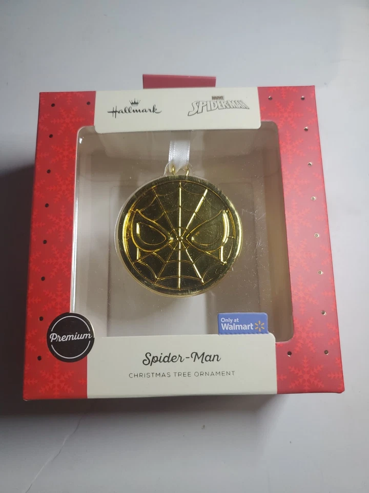 Hallmark Premium Marvel Spider Man Round Medal Christmas Tree Ornament Stan Lee
