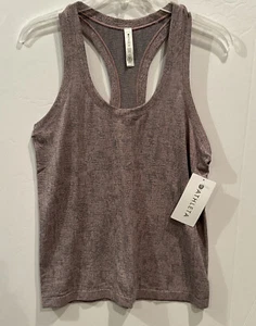 Women's Athleta Momentum Racerback Tank Pink Gray Heather Size Large - Picture 1 of 6