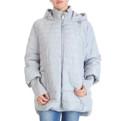 NEW KENNETH COLE NEW YORK BLUE GRAY HOODED JACKET COAT SIZE L $120 - Image 1 of 4