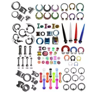 Large Gauge Body Jewelry - 96 Piece Assorted Lot - Picture 1 of 1