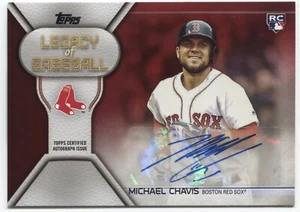 MICHAEL CHAVIS RC 2019 Topps Update LEGACY of BASEBALL RED Autograph 10/25 - Picture 1 of 1
