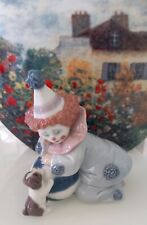 LLADRO Porzellan Figur Clown mit Welpe ``Pierrot Concertina & Hund`` 5278   1985