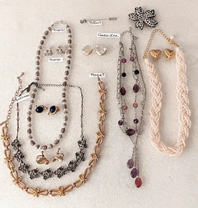 12 Lot Necklace Earrings, Napier Trifari Cookie Lee Monet Park lane - Picture 1 of 10
