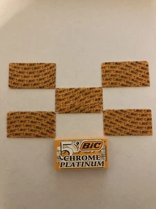 5 Double Edge Razor Blades, BIC Chrome Platinum Steel - Picture 1 of 2