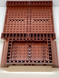 Lego Lot Of 3 Reddish Brown Boat, Hull Large Middle 8 x 16 x 2 1/3 Ship Parts - Picture 1 of 2