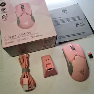 Razer Viper Ultimate - Esports Gaming Beidhändige Maus - Quartz (Pink) - Bild 1 von 11