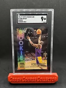 1996 Stadium Club #R9 Kobe Bryant Rookie Parallel II SOLO MEMBRI SP SGC 9 - Foto 1 di 2