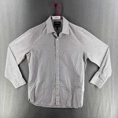 Camisa de vestir Bonobos sin arrugas para hombre ajuste estándar talla 16/34 negra a cuadros Foto 1 de 4