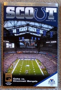 PROGRAMMA INDIANAPOLIS COLTS-CINCINNATI BENGALS 2008 -LUCAS OIL STAD STAGIONE INAUGURALE - Foto 1 di 1