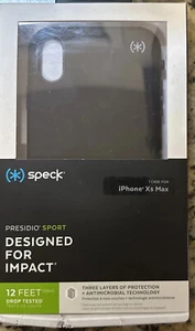 Speck - Presidio Sport Case für Apple® iPhone® XS Max - Schwarz/Gunmetal Grau - Bild 1 von 5