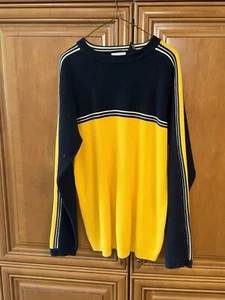 EC Arizona boys LARGE 14/16 yellow blue warm sweater 25"L chest 36" sleeve 22" - Picture 1 of 3