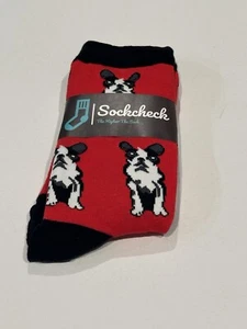 Puppies Red Color Crew Socks for Women Fun Socks Funky Socks Novelty Socks - Picture 1 of 2