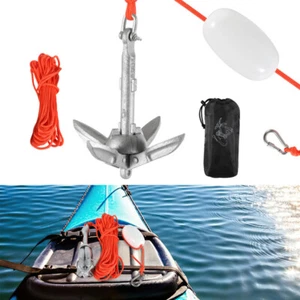 Bootsanker Boot Anker Ankerset Klappanker Faltanker Ankerleine 0.7kg/1.5kg - Bild 1 von 11