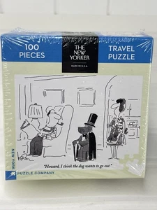 "Rompecabezas de viaje The New Yorker NY Puzzle Company perro salir Levine 9x7"" 100 piezas" - Imagen 1 de 6