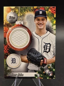 2025 Topps Holiday Baseball Relic PR-JJ Jackson Jobe RC - Detroit Tigers - Bild 1 von 2