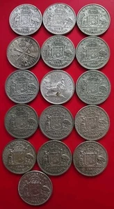 Australian Florin Collection: 1946 - 1963 Complete (16 Different Coins) - Picture 1 of 7