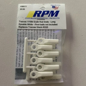RPM Long Dyeable White Rod Ends 80511 NEW - Picture 1 of 2