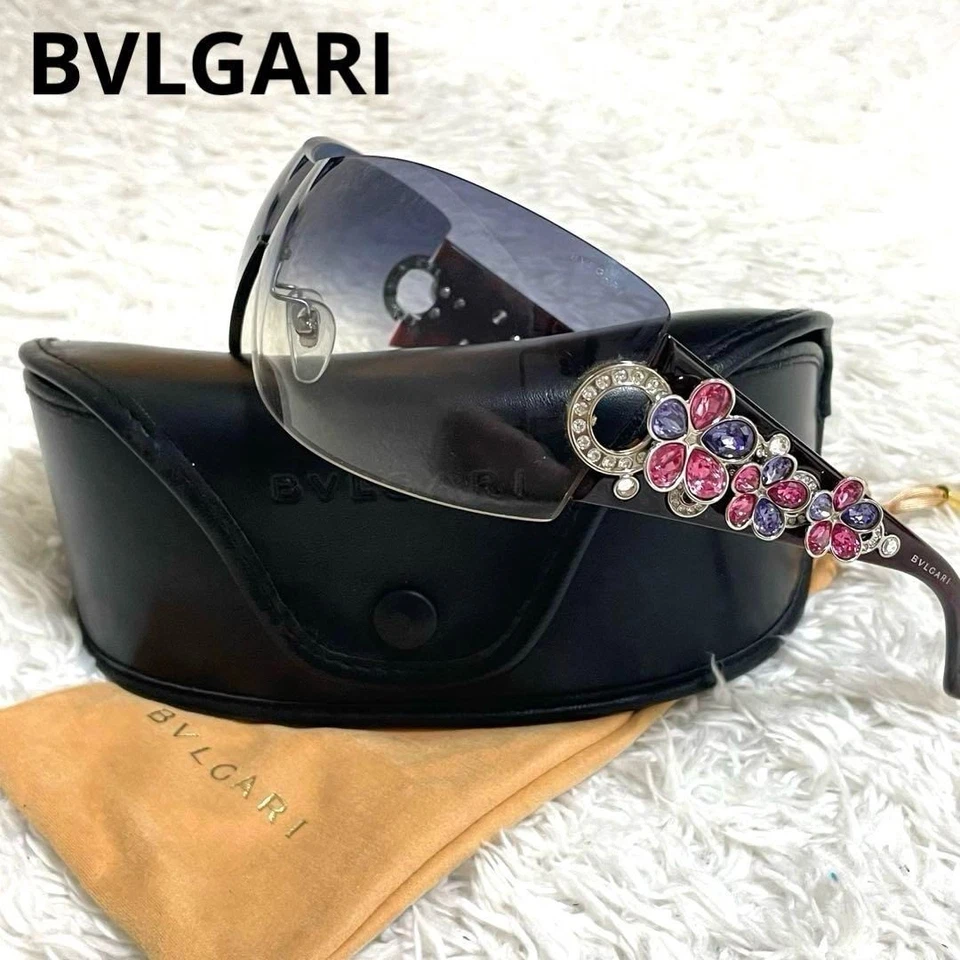 Gafas de sol Bulgari Flower Bijou Swarovski degradadas accesorios de moda e323 Foto 1 de 4