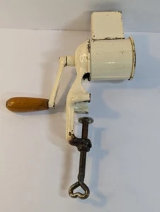 Vintage Zassenhaus Nut Mill Drum Grater Almond Mill With Crank, Enameled - Picture 1 of 7