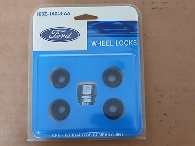 VINTAGE OEM NOS FORD WHEEL LOCKS NEW IN PACKAGE F85Z-1A043-AA - Image 1 of 2