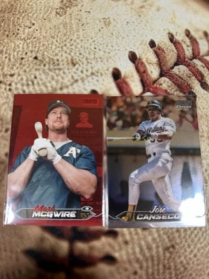 2024 Topps Stadium Club Bash Brothers Mark McGwire Red Foil And Jose Canseco - Image 1 of 4