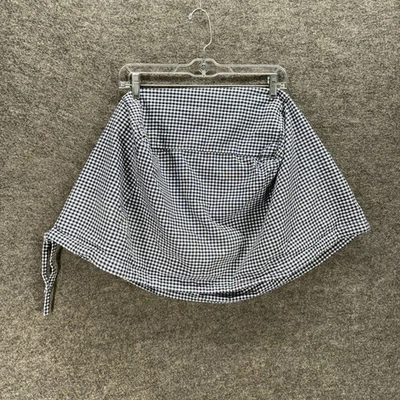 Forro de cesta colgante Pottery Barn Kids Sabrina XL azul a cuadros de guinga algodón Foto 1 de 4