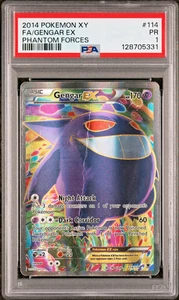 PSA 1 PR 2014 Pokemon XY Phantom Forces Full Art Gengar EX 114/119 Holo Rare - Picture 1 of 2