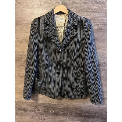 Vintage Giorgio Armani Collezioni Herringbone Blazer 100% Wool Women Sz 10 - Image 1 of 4